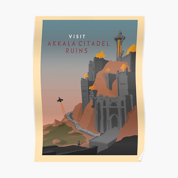 Visit Akkala Citadel Ruins - Minimalist Travel Style - Video Game Art Poster RB1608 product Offical zelda Merch