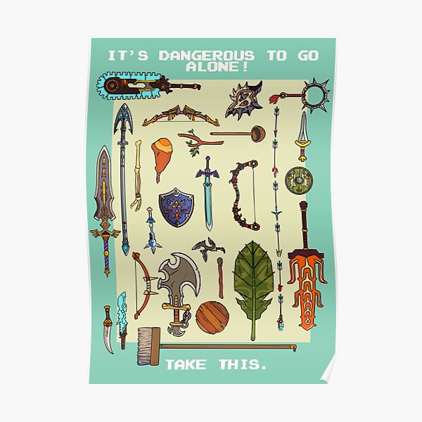 Zelda Breath of the Wild It’s Dangerous to Go Alone Poster RB1608 product Offical zelda Merch