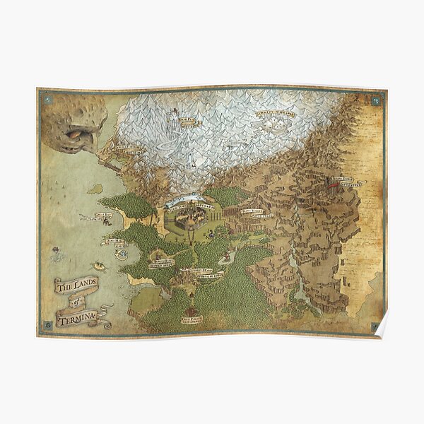 The Lands of Termina - Giclée Map Poster RB1608 product Offical zelda Merch