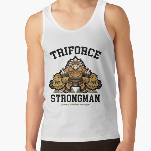 Triforce Strongman Year 2- Daruk Black text Tank Top RB1608 product Offical zelda Merch