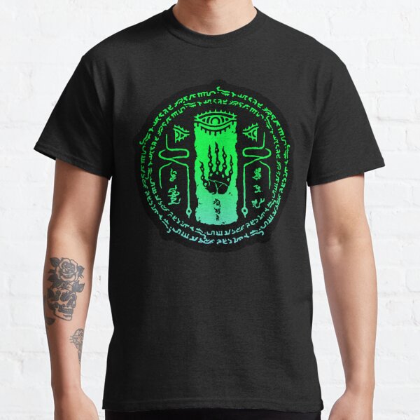 Tears of the Kingdom - Zonai Hand Glyph - Green and Blue Gradient Classic T-Shirt RB1608 product Offical zelda Merch
