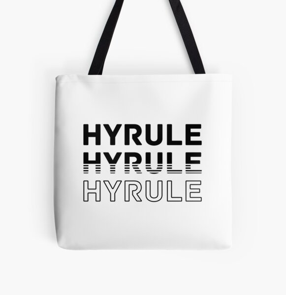 Minimalist Hyrule (Black Text) All Over Print Tote Bag RB1608 product Offical zelda Merch