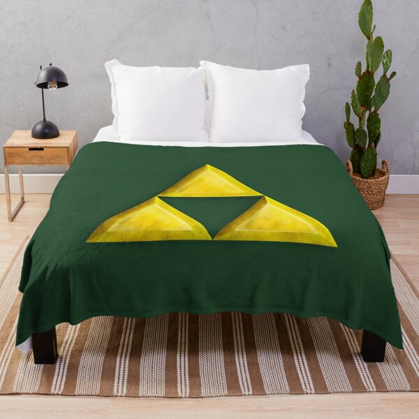 Gold Triforce Throw Blanket RB1608 product Offical zelda Merch