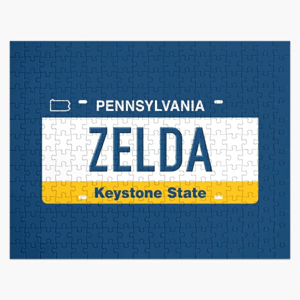 Zelda License Plate - PA Jigsaw Puzzle RB1608 product Offical zelda Merch