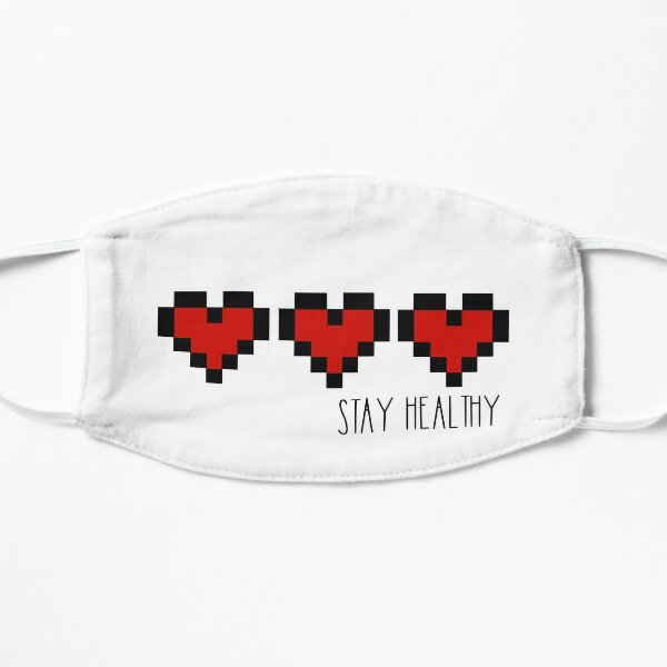 Stay healthy - Hearts Flat Mask RB1608 product Offical zelda Merch